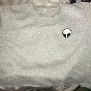 Cropped Alien Sweatshirt
